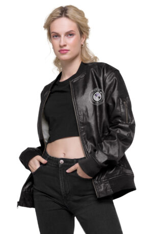 Chaqueta bomber piel vegana
