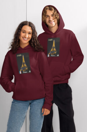 Sudadera con capucha gruesa oversize - París Francia.