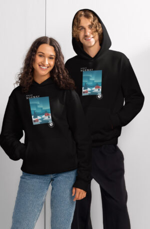 Sudadera con capucha gruesa oversize . Bergen Norway